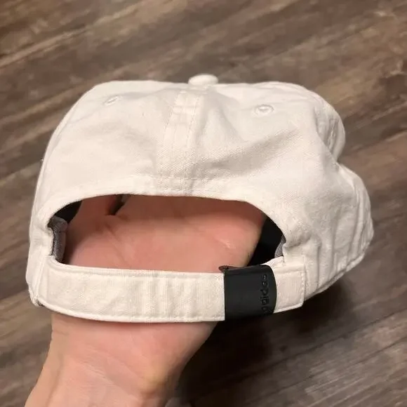 Adidas Originals Three Stripe Life Unisex Patch Dad Hat Strapback Cap Cream OS - Picture 5 of 6